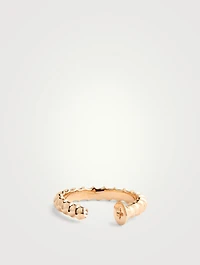 14K Gold Screw Ring With Diamond