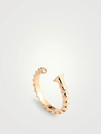 14K Gold Screw Ring With Diamond