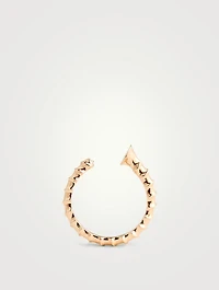 14K Gold Screw Ring With Diamond