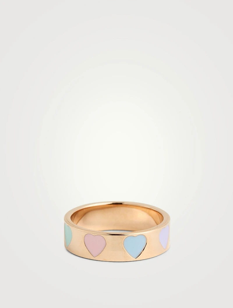 14K Gold Heart Throb Ring