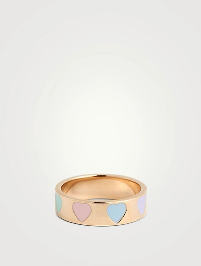 14K Gold Heart Throb Ring