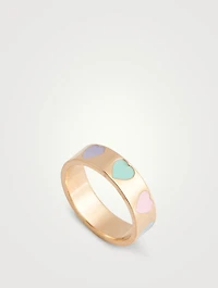 14K Gold Heart Throb Ring