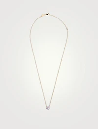 14K Gold Wildflower Necklace With Diamond