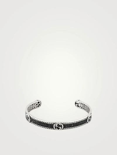 Sterling Silver Interlocking G Bangle Bracelet