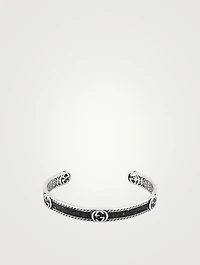 Sterling Silver Interlocking G Bangle Bracelet
