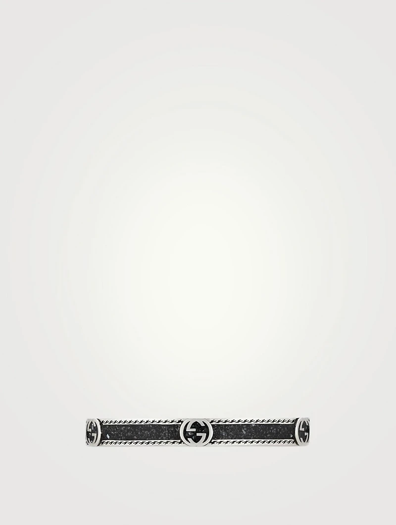Sterling Silver Interlocking G Bangle Bracelet
