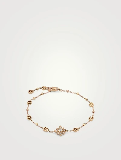 Flora 18K Rose Gold Bracelet With Diamonds