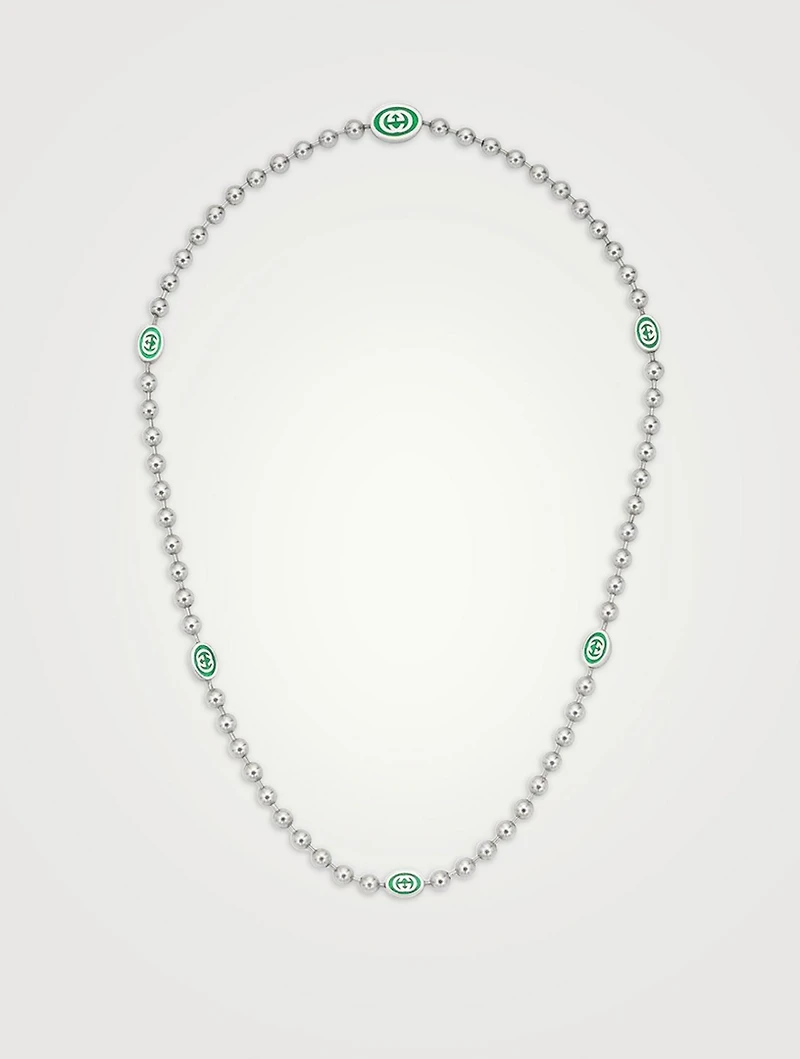 Sterling Silver Interlocking G Necklace