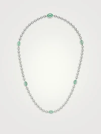 Sterling Silver Interlocking G Necklace