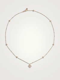 Flora 18K Rose Gold Necklace With Diamonds