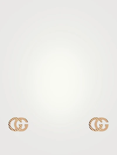 GG Running 18K Gold Stud Earrings
