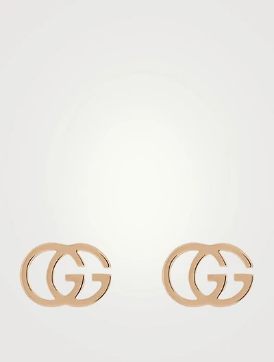 GG Running 18K Gold Stud Earrings