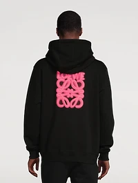 Cotton Hoodie With Neon Logo