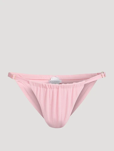 Ruched Terry Bikini Bottom