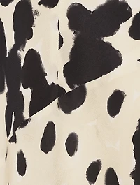 Silk Midi Dress Dalmatian Print