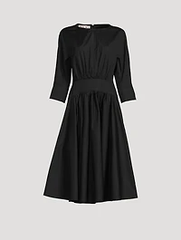 Cotton Poplin Midi Dress