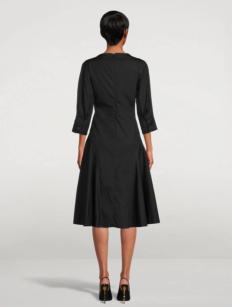 Cotton Poplin Midi Dress