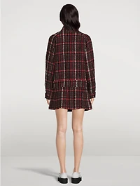 Reversible Checkered Bomber Jacket