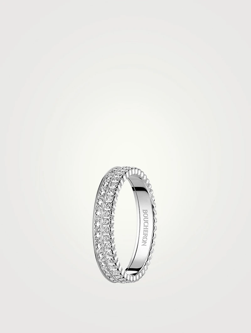 Quatre Radiant Edition 18K White Gold Ring With Diamonds