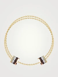 Quatre Classique 18K Gold Chain Bracelet With Diamonds