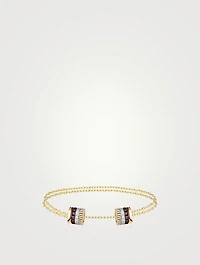 Quatre Classique 18K Gold Chain Bracelet With Diamonds