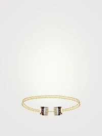 Quatre Classique 18K Gold Chain Bracelet With Diamonds