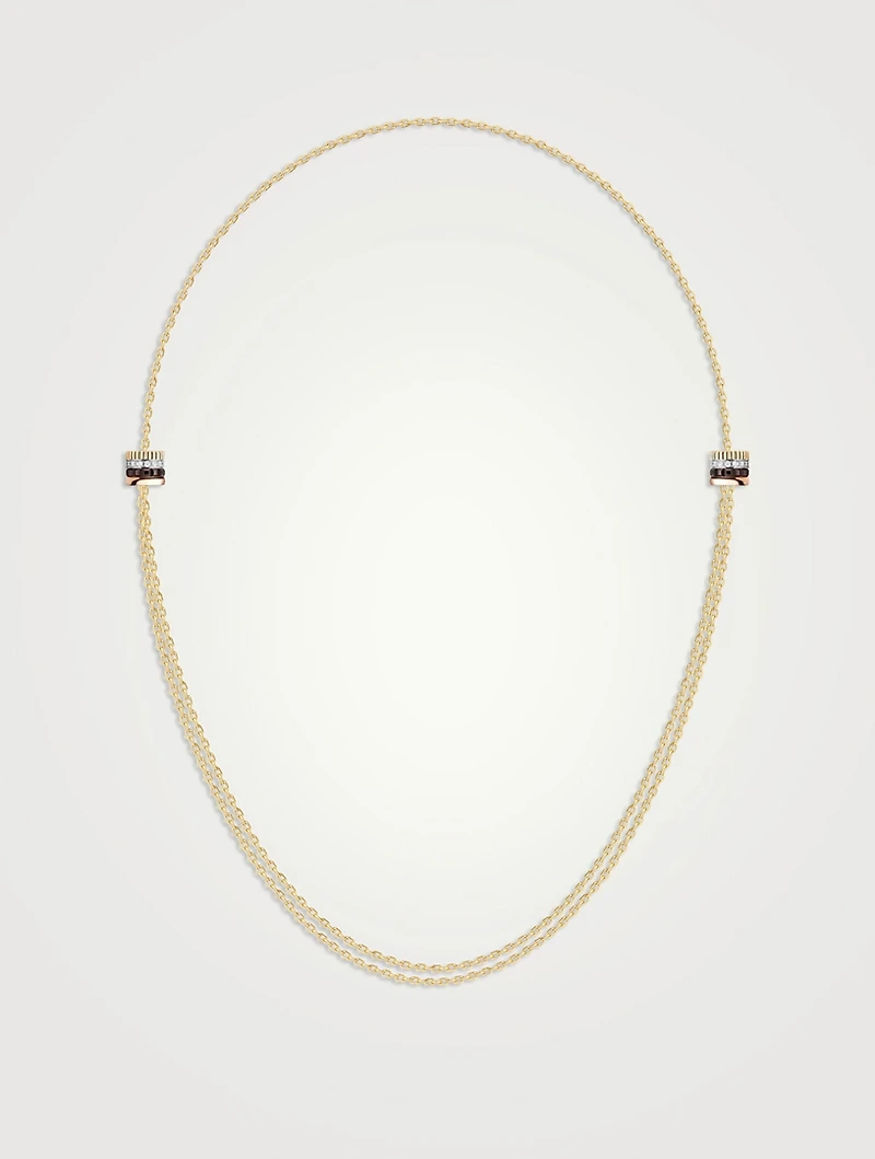 Quatre Classique 18K Gold Necklace With Diamonds