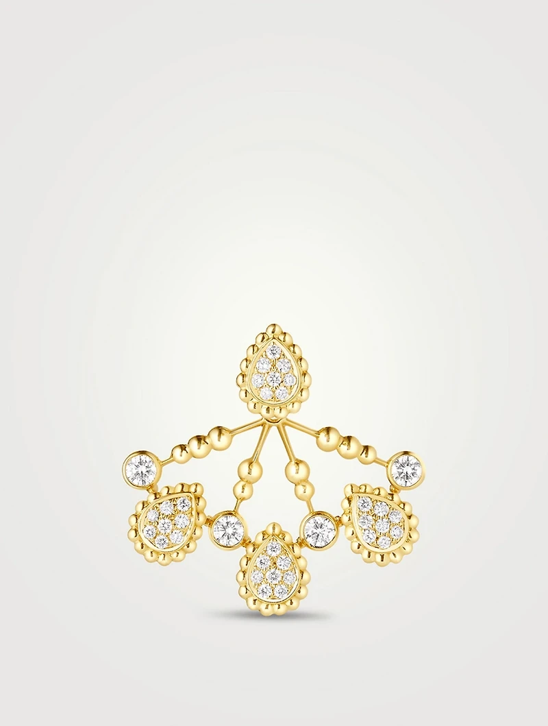 Serpent Bohème Solarité 18K Gold Stud Earring With Diamonds