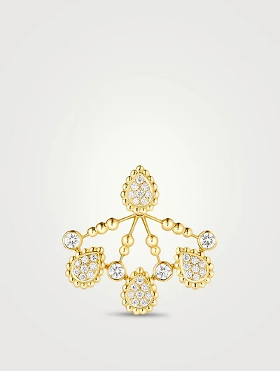Serpent Bohème Solarité 18K Gold Stud Earring With Diamonds