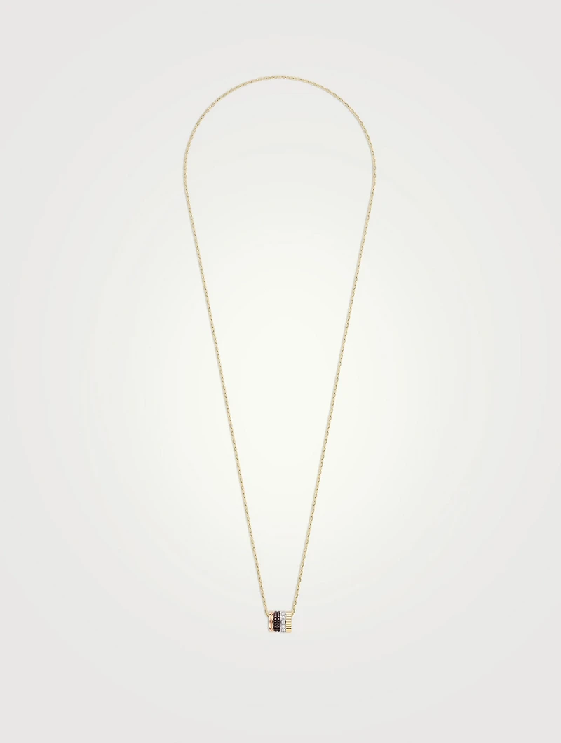 Small Quatre Classique Pendant 18K Gold With Diamonds