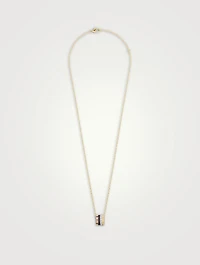 Large Quatre Classique 18K Gold Pendant Necklace With Diamonds