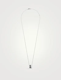 Large Quatre Black Edition 18K White Gold Pendant Necklace With Diamonds