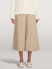 Cropped Wide-Leg Trousers