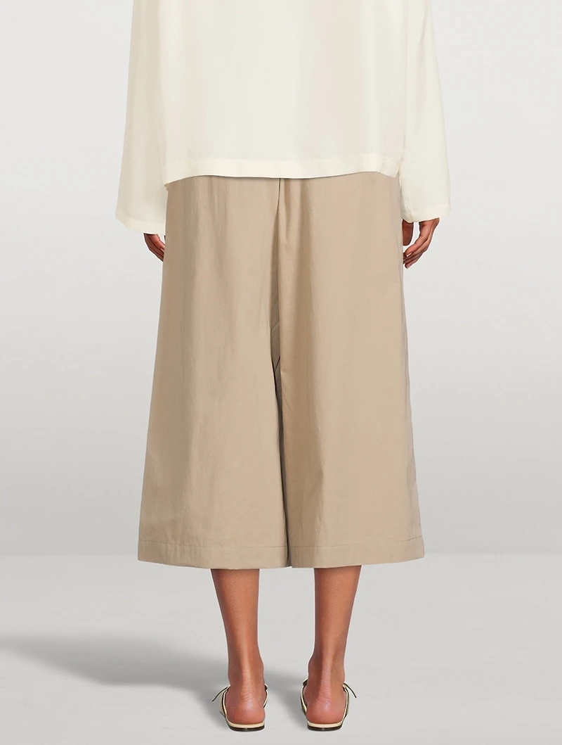 Cropped Wide-Leg Trousers