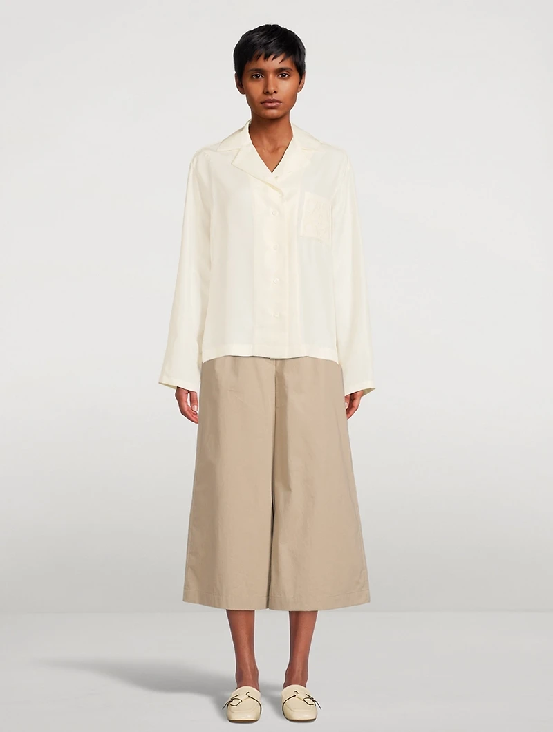 Cropped Wide-Leg Trousers