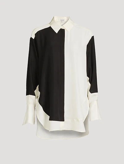 Bicolour Silk Shirt