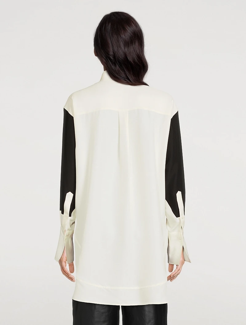 Bicolour Silk Shirt