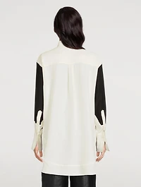 Bicolour Silk Shirt