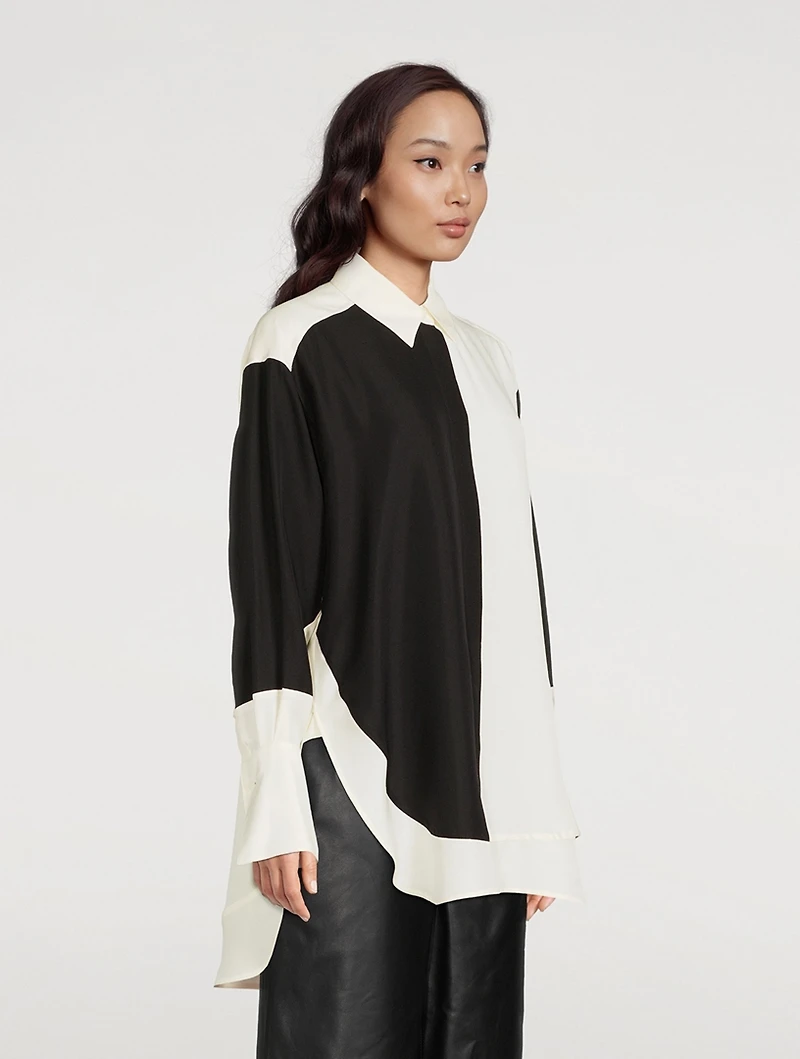 Bicolour Silk Shirt
