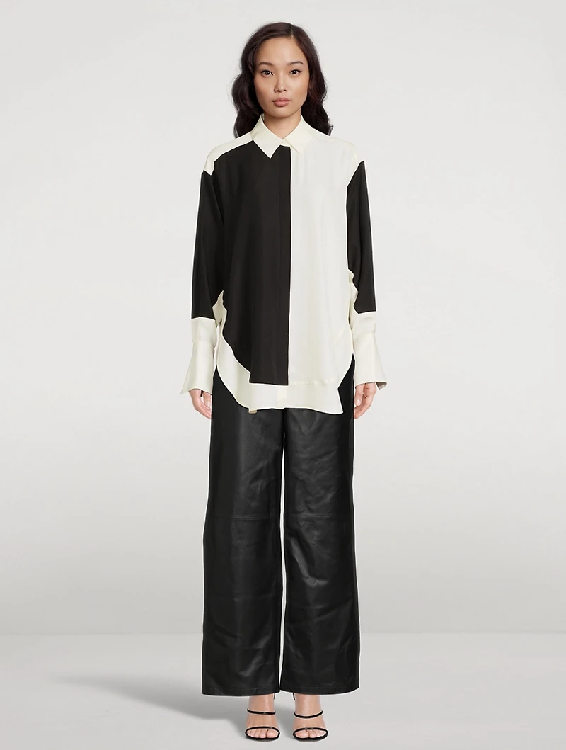 Bicolour Silk Shirt