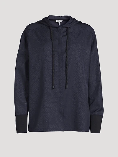 Anagram Jacquard Hooded Shirt