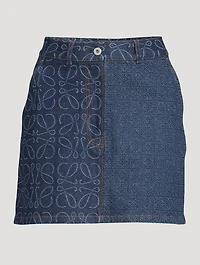 Anagram Denim Mini Skirt