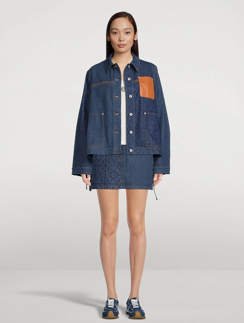 Anagram Denim Mini Skirt