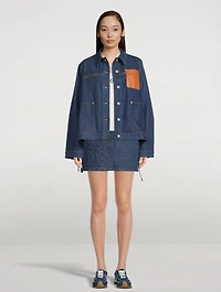Anagram Denim Mini Skirt