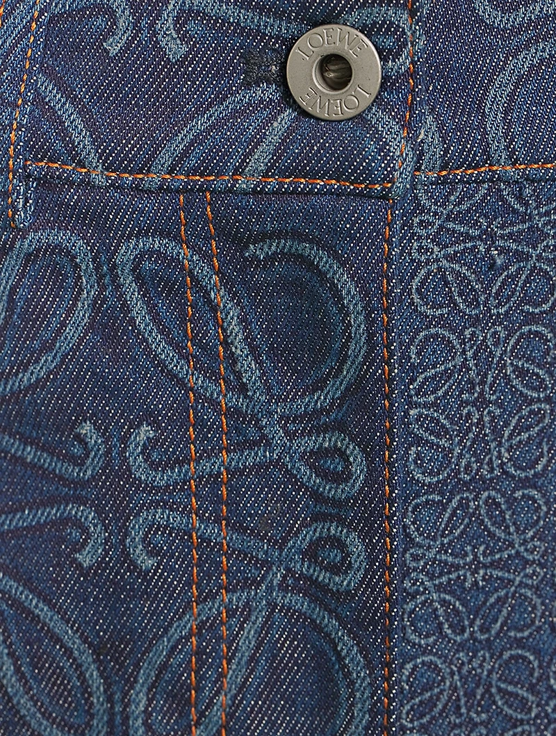 Anagram Denim Mini Skirt