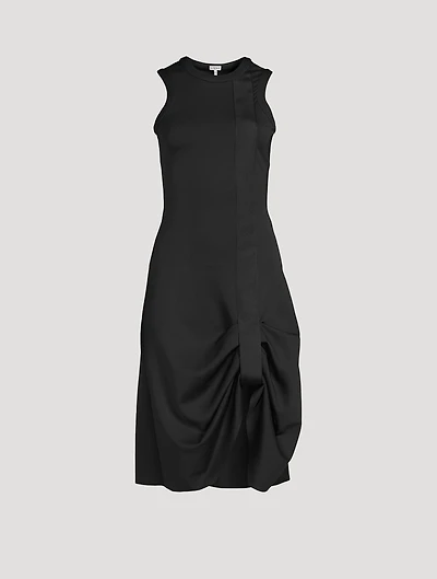 Draped Scuba Jersey Dress