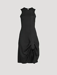 Draped Scuba Jersey Dress