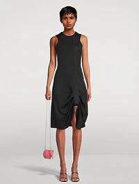 Draped Scuba Jersey Dress