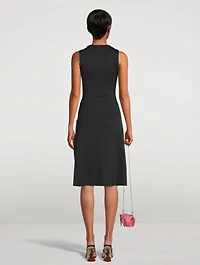 Draped Scuba Jersey Dress