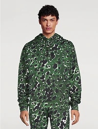 Cotton Hoodie In Dot Print